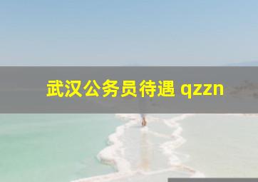 武汉公务员待遇 qzzn